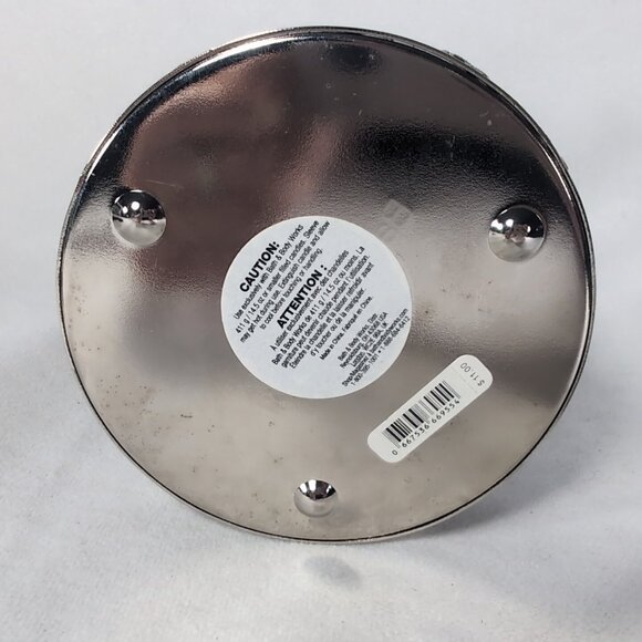 Bath & Body Works Glitter Snowflake Silver Winter 3-Wick Candle Holder Holiday - Picture 7 of 10